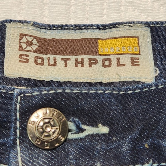 Southpole Carpenter Jeans Men‎ 36x32 Denim Baggy 90s Y2K Dark Wash Vintage - Picture 10 of 16
